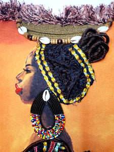 Decorative Pillow- African Woman Carrying Baby