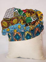 Load image into Gallery viewer, Decorative Pillow- Beautiful Woman Multi-Color Ankara Head Wrap

