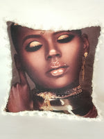 Load image into Gallery viewer, Decorative Pillow- Beautiful Bald Woman With White Trim
