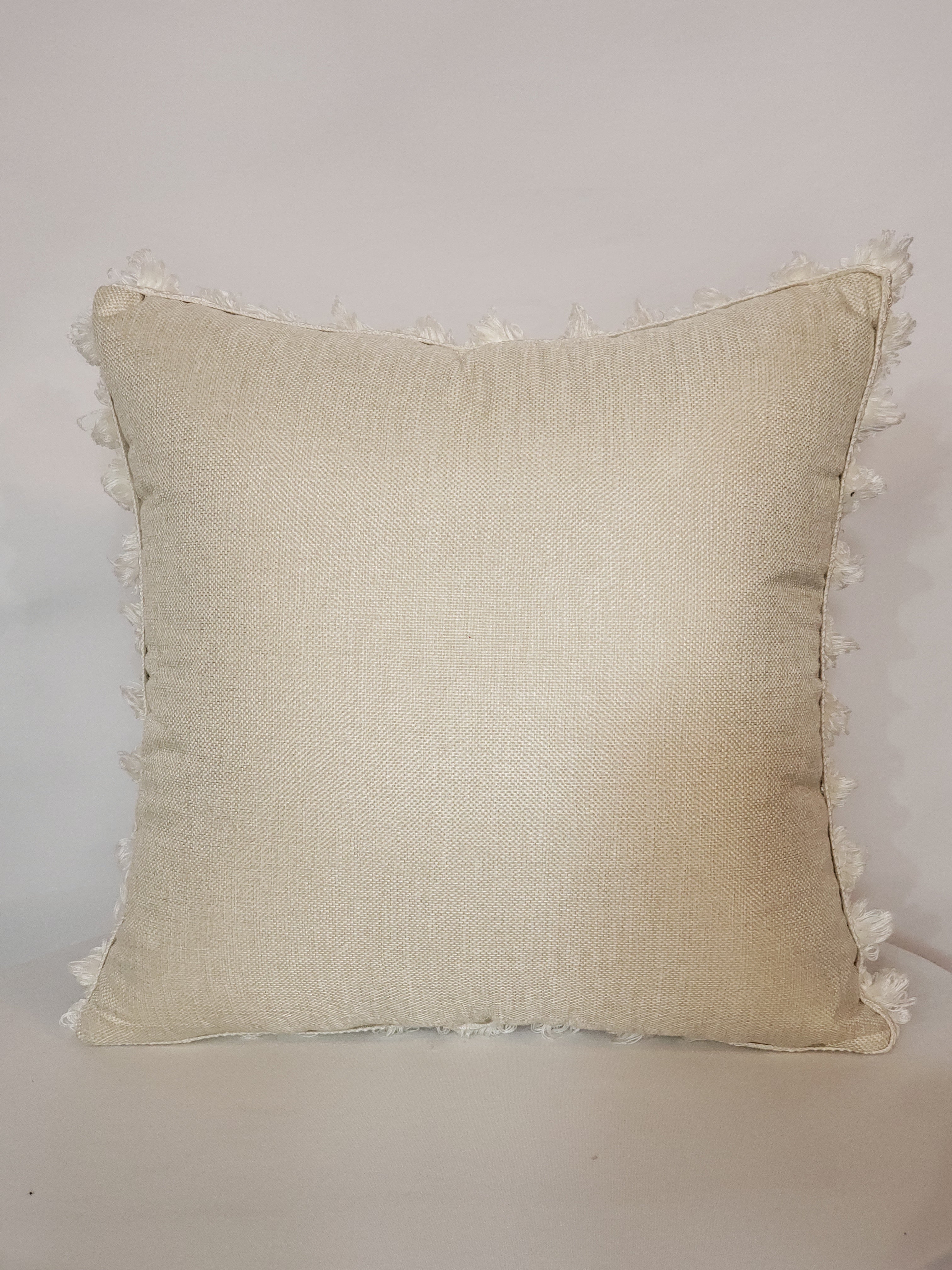 Decorative Pillow- Beautiful Bald Woman With White Trim