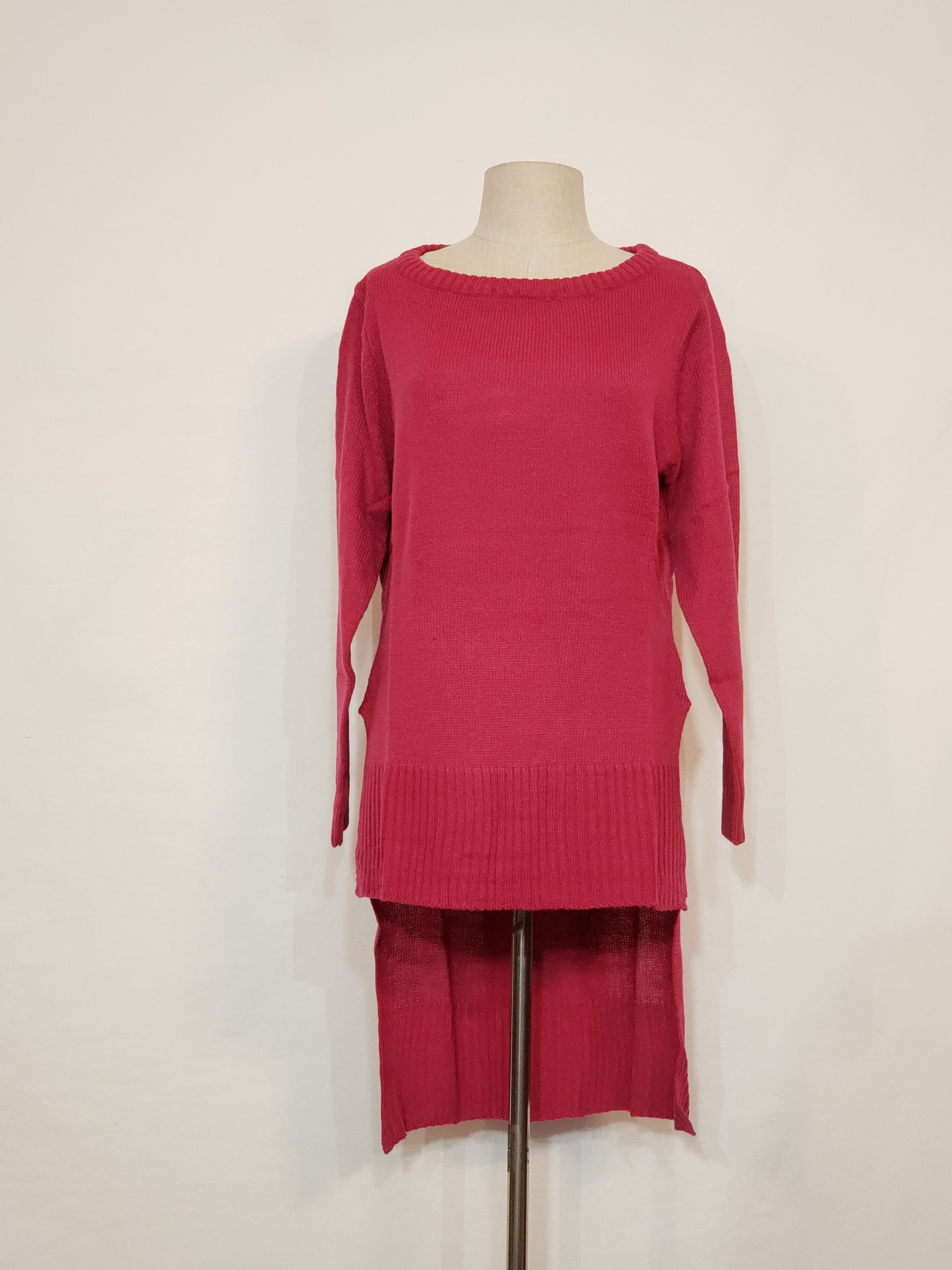 High Low Sweater (Pink)