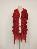 Load image into Gallery viewer, Red Leopard Knit V-Wrap
