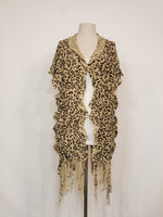 Load image into Gallery viewer, Beige Leopard Knit V-Wrap

