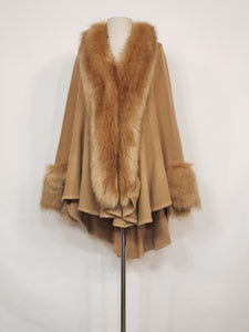 Camel Colored Fashion Fur Sweater