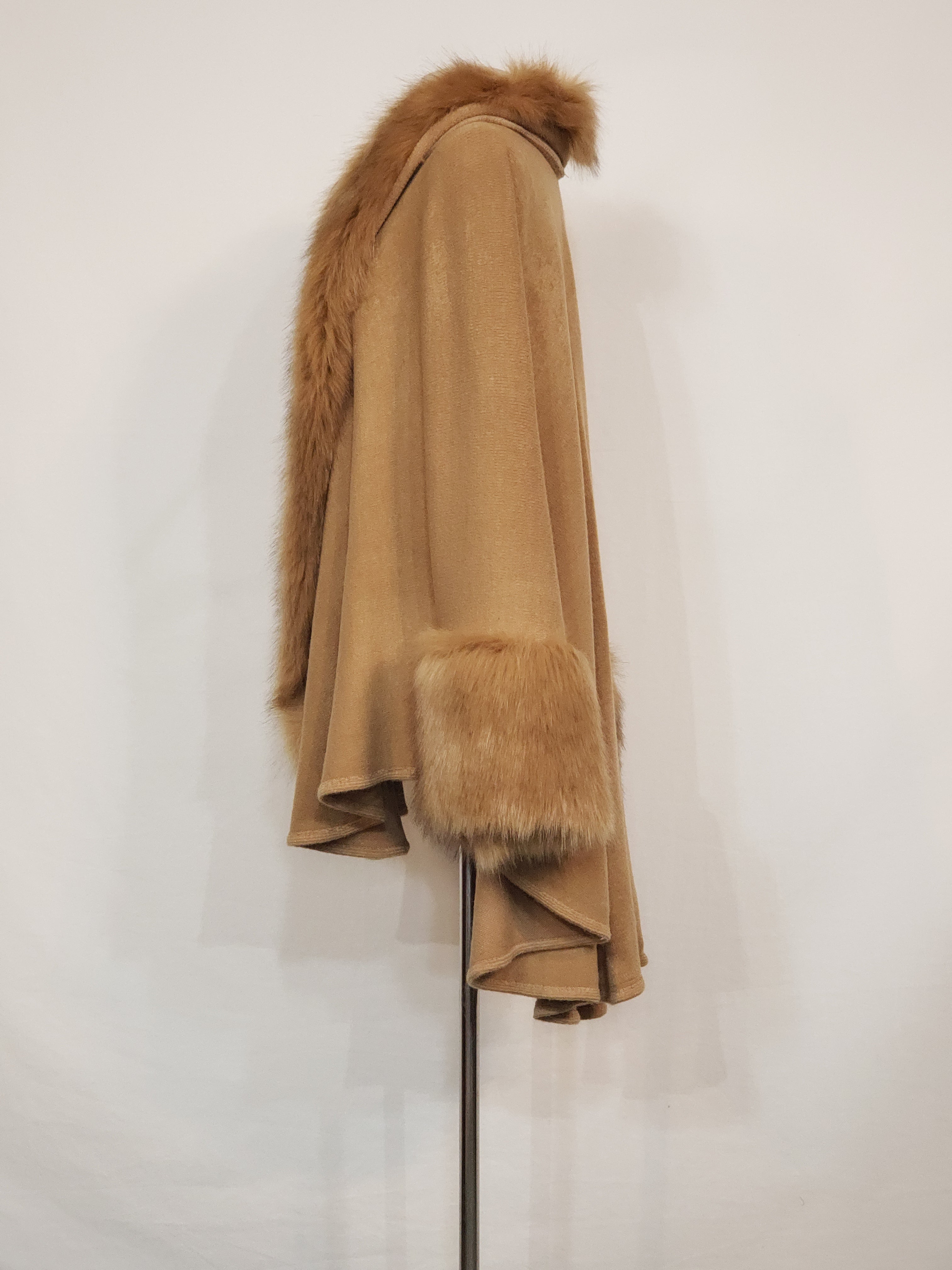 Camel Colored Fashion Fur Sweater