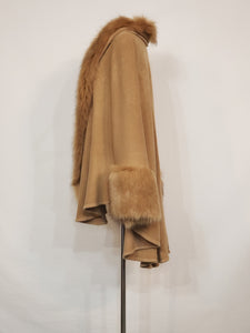 Camel Colored Fashion Fur Sweater