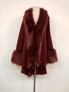 Wine Fashion Fur Sweater