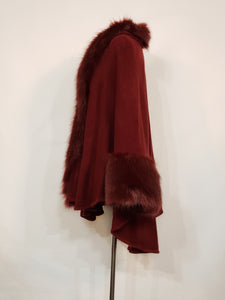 Wine Fashion Fur Sweater