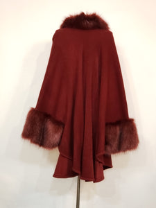Wine Fashion Fur Sweater