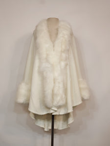 White Fashion Fur Sweater