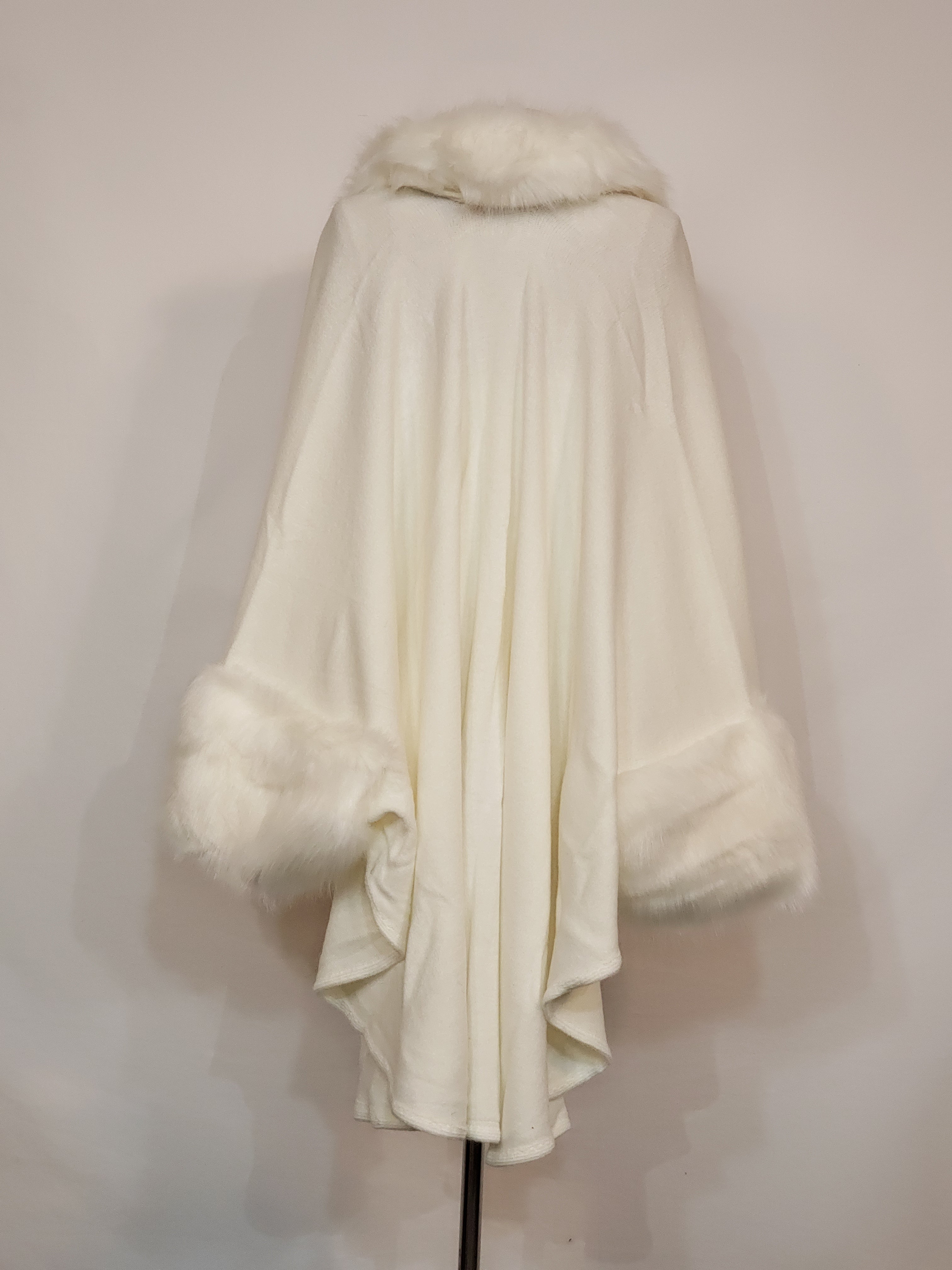 White Fashion Fur Sweater