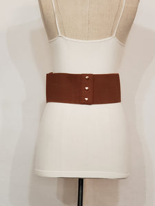 Clay Brown Vegan Leather Belt (Tied)