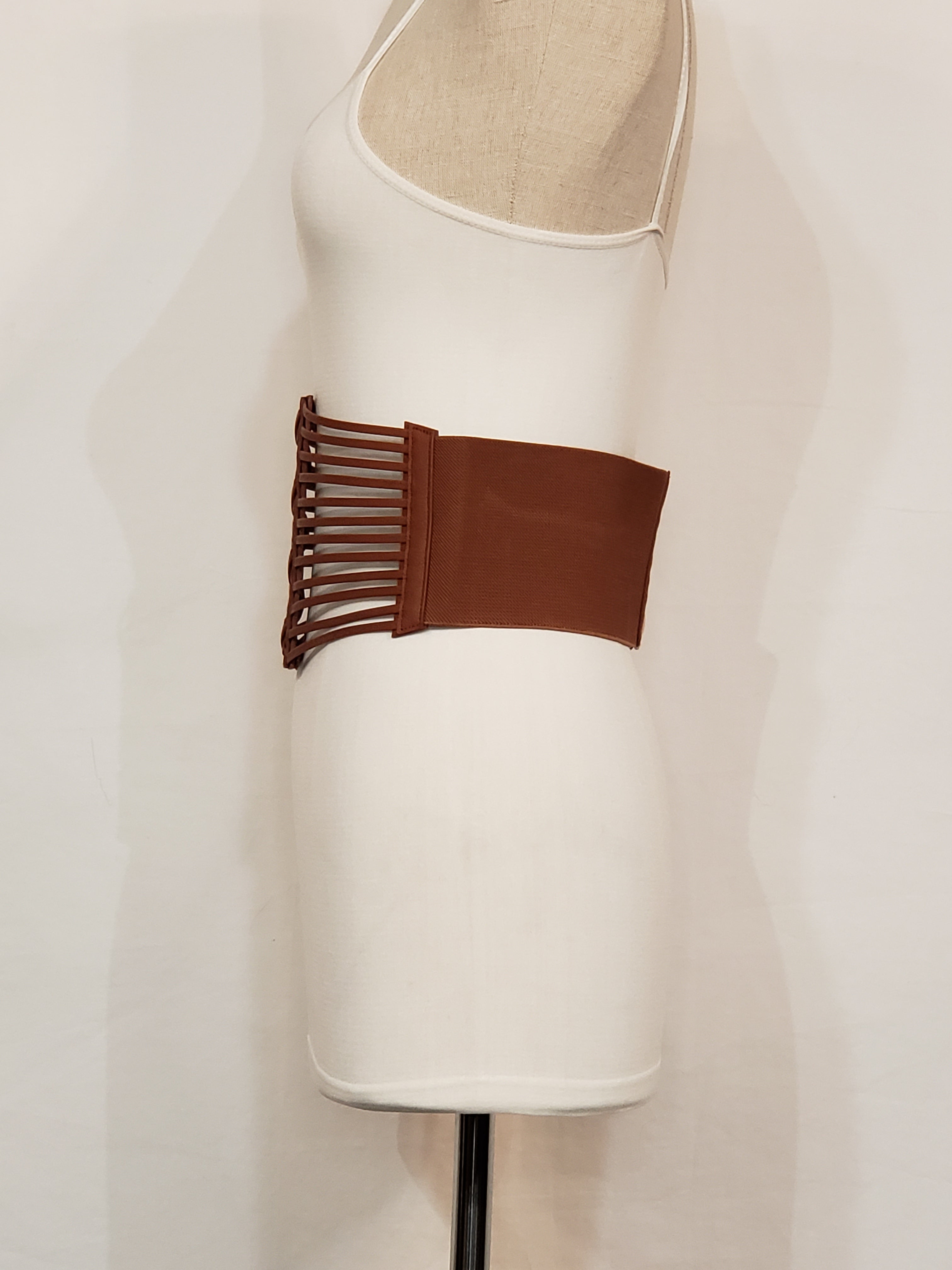 Clay Brown Vegan Leather Belt (Tied)
