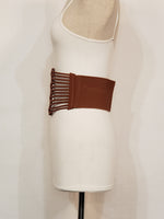 Load image into Gallery viewer, Clay Brown Vegan Leather Belt (Tied)
