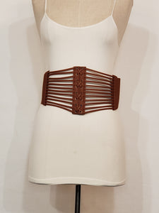Clay Brown Vegan Leather Belt (Tied)