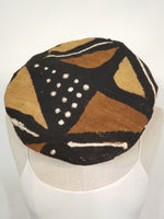 Load image into Gallery viewer, Black, Brown &amp; Beige Mudcloth Beret

