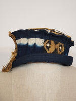 Load image into Gallery viewer, Mudcloth Shortbrim Hat (Navy &amp; Brown)
