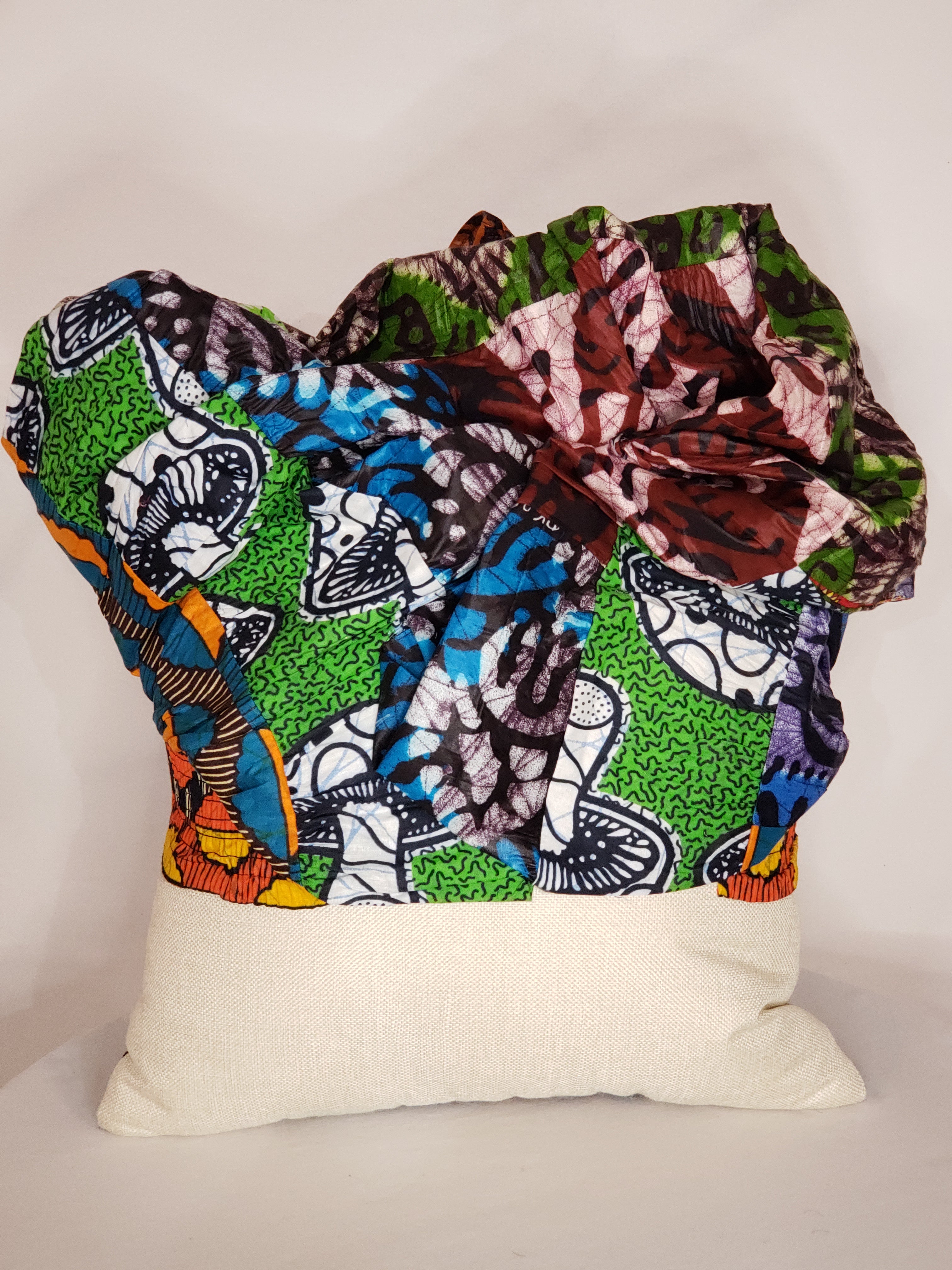 Decorative Pillow- Green Colorful Headwrap Design