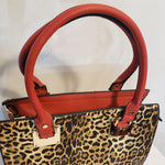 Load image into Gallery viewer, Leopard Boxed Purse (Cranberry)
