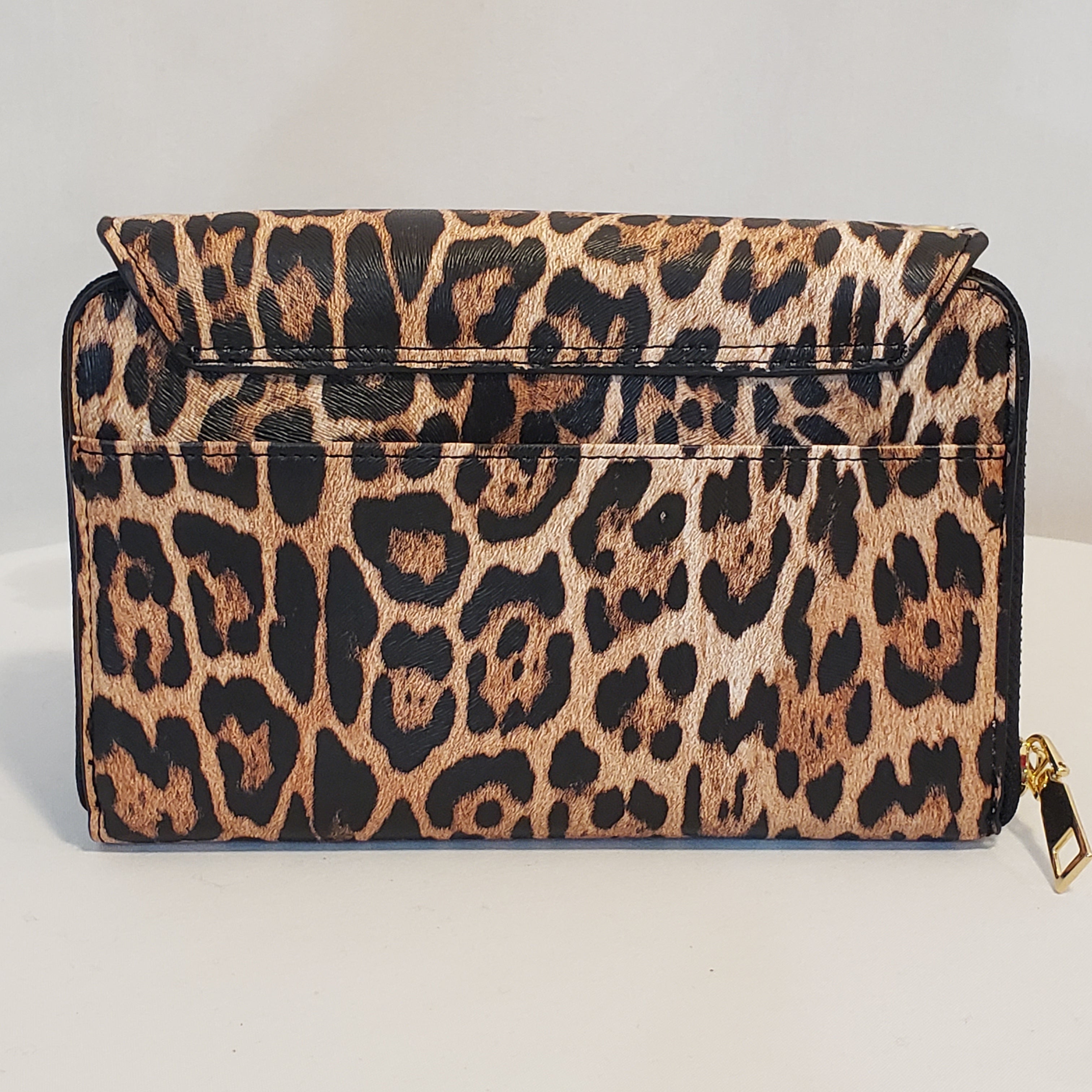 Leopard Clutch Vegan Leather Handbag