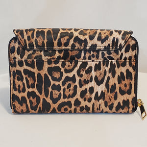 Leopard Clutch Vegan Leather Handbag