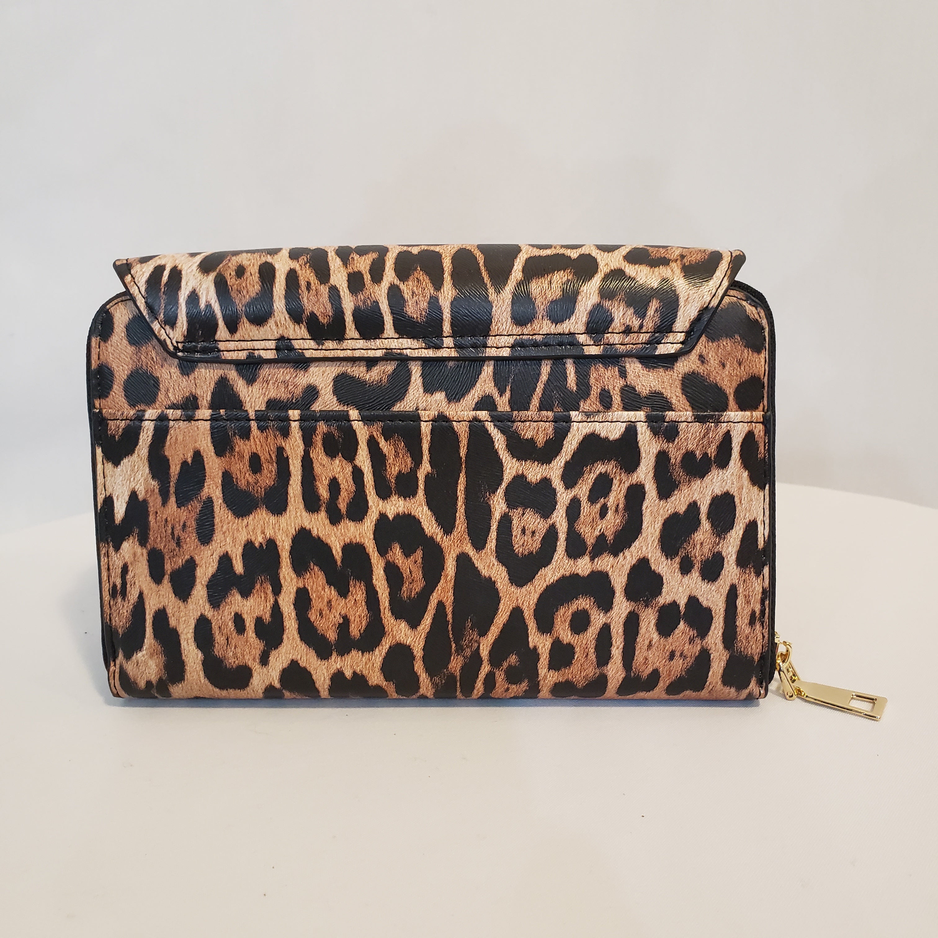 Leopard Clutch Vegan Leather Handbag