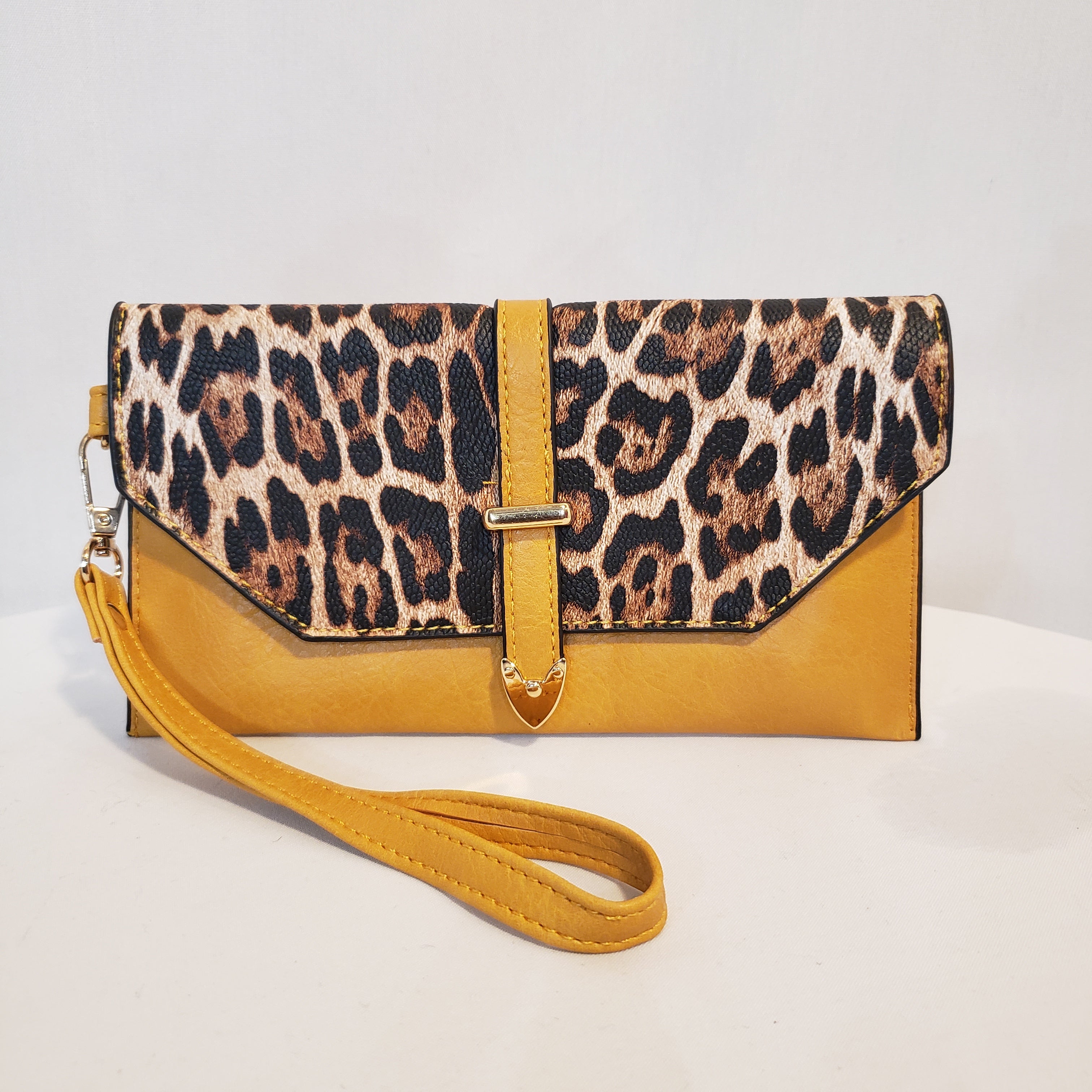 Leopard & Mustard 3-Piece Purse Set