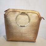 Load image into Gallery viewer, Rose Gold Vegan Leather Handbag (2 piece set)
