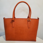 Load image into Gallery viewer, Burnt Orange Vegan Leather Handbag (2 piece set)
