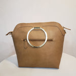 Load image into Gallery viewer, 2-piece (Tan) Vegan Leather Handbag Set
