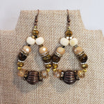 Load image into Gallery viewer, Leather Beaded Bib Necklace, Earring &amp; Bracelet Set
