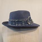 Load image into Gallery viewer, Denim Short Brim Fedora (Light Blue)
