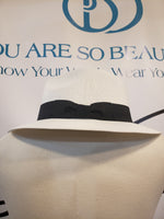 Load image into Gallery viewer, White Fedora With Teal Band
