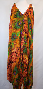 Peacock Tie-Dye Romper (Burnt Orange)