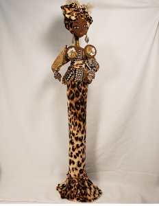LEOPARD Handmade Standing Doll
