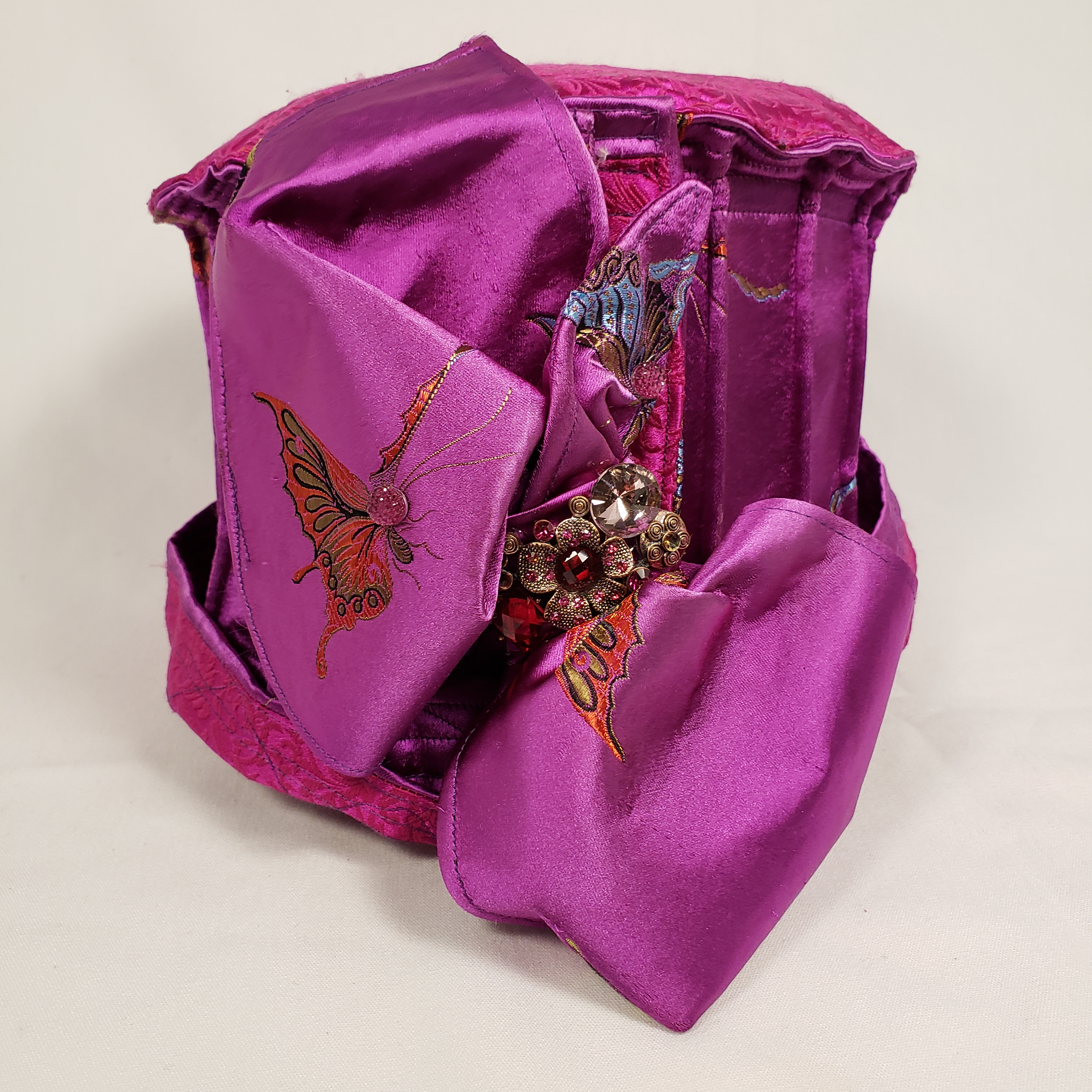 PURPLE Brocade Short Brim Hat (Front) 