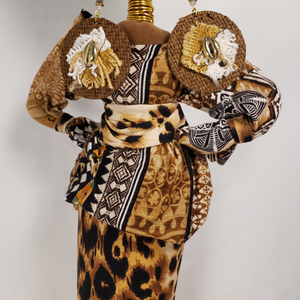 LEOPARD Handmade Standing Doll
