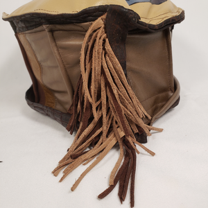 Handpainted Leather Hat (Front Detail)