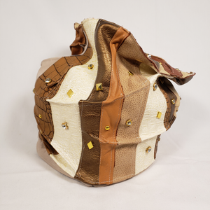 Handmade Short Brim Leather Hat (Back)