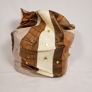 Handmade Short Brim Leather Hat (Side)
