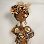 Load image into Gallery viewer, LEOPARD Handmade Standing Doll
