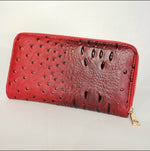 Load image into Gallery viewer, Red Ostrich Vegan Leather Handbag
