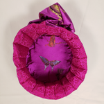 Load image into Gallery viewer, Handmade Brocade Short Brim Hat (Inside)
