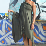 Load image into Gallery viewer, OLIVE GREEN Shutter Dress Set
