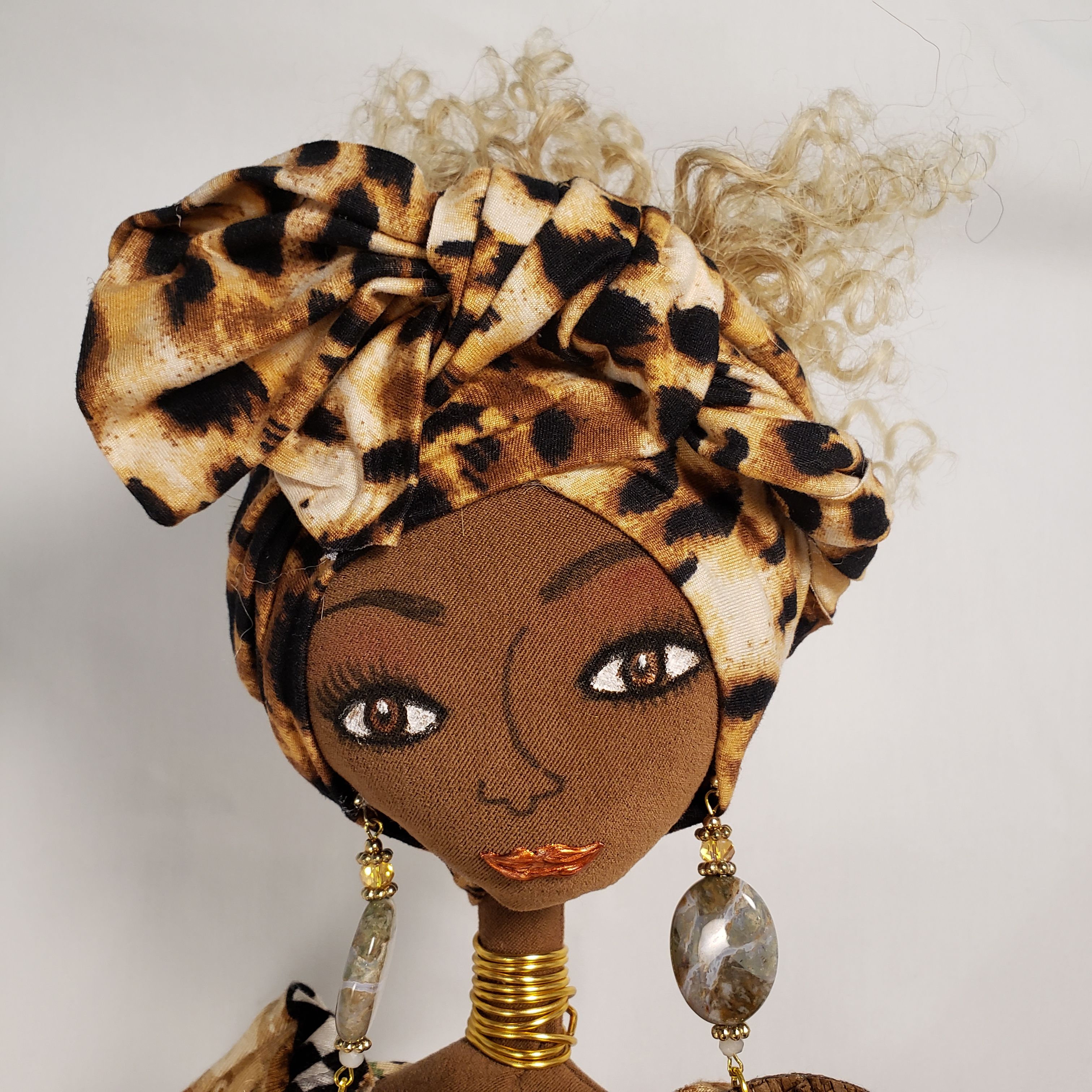 LEOPARD Handmade Standing Doll