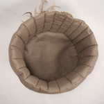 Load image into Gallery viewer, Beige &amp; Cream Short Brim Hat (Inside)
